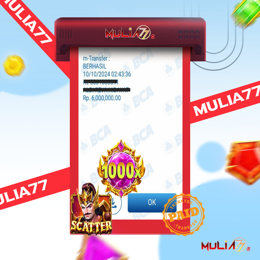 Menang Jackpot Slot Online Gacor MULIA77 Resmi Rp 6.000.000